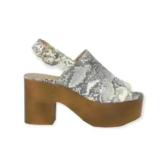 Qupid Sling Back Chunky Platforms. Size 7 - Picture 3 of 13